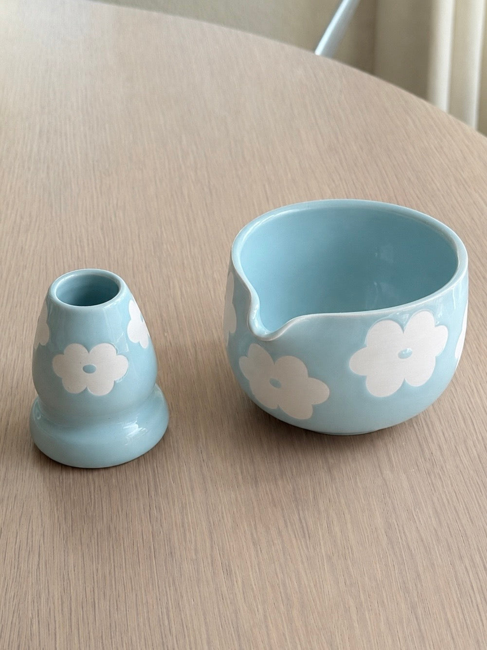 blueberry cream flowers bowl