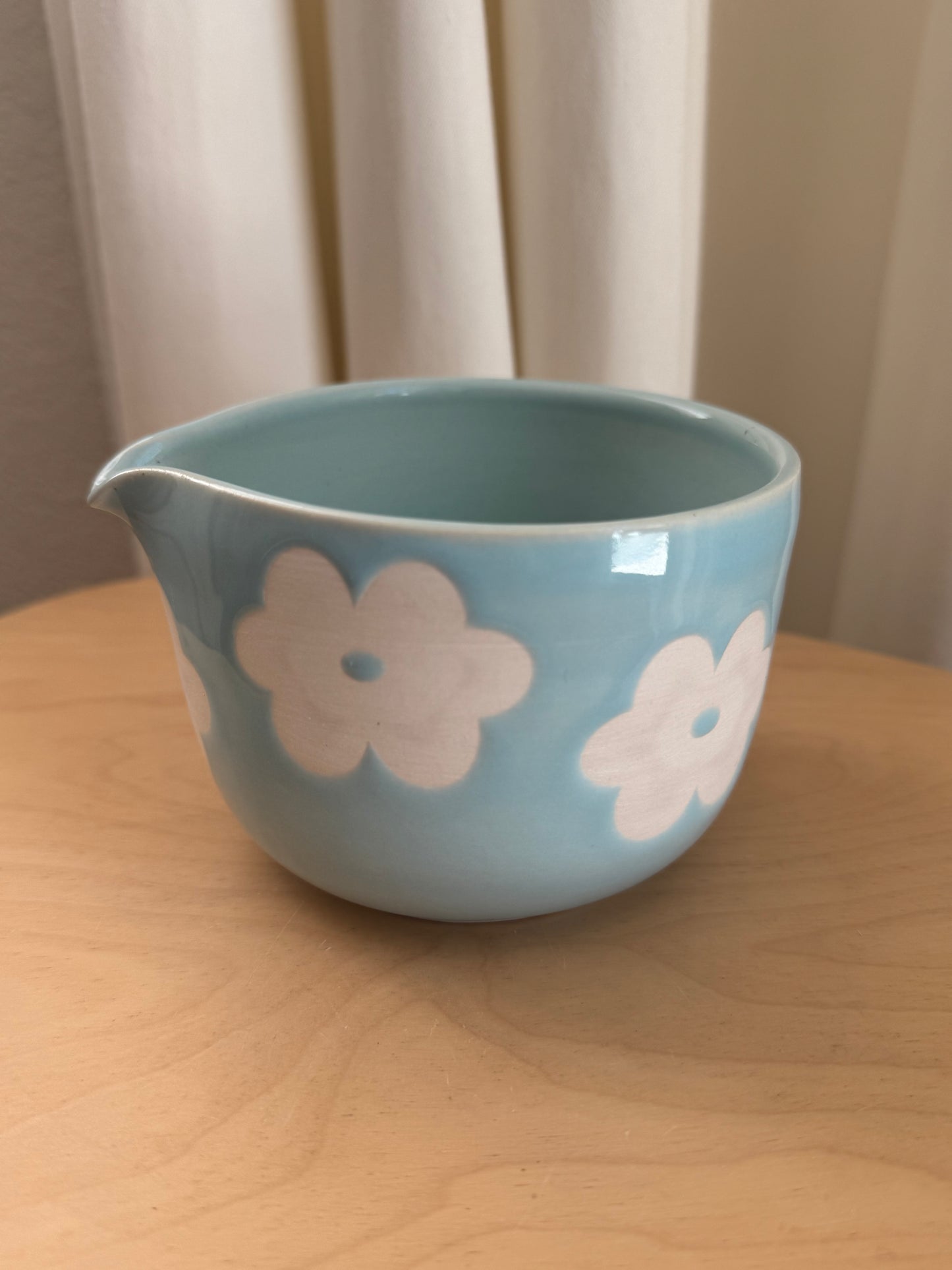 *seconds sale* blueberry cream flowers bowl