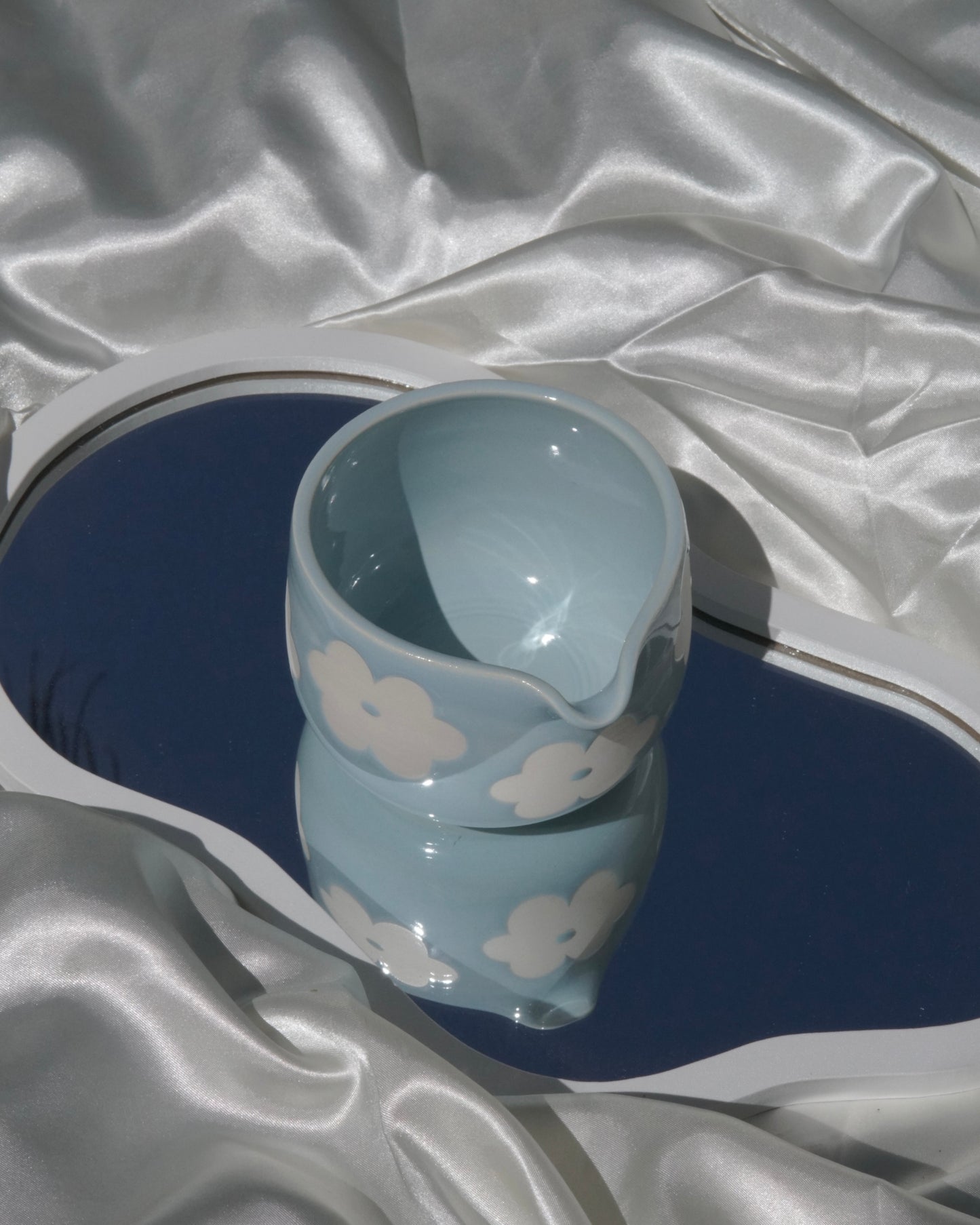 blueberry cream flowers bowl